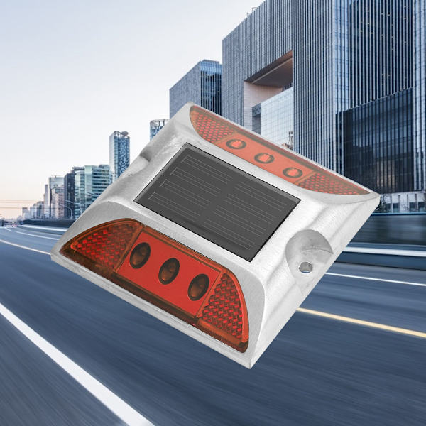 LED Solar Power Ground Markeringslys Vandtæt udendørs indkørsel Road Highway Spike LampeRød