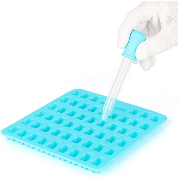 Flerfarvede silikoneplastpipetter med kuglespids - Pakke med 8 graduerede pipetter, 5 ml