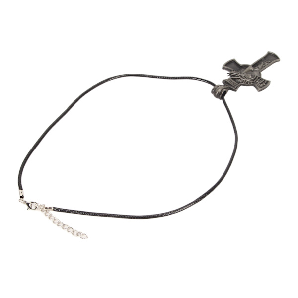 Cross Face Pendant Halskæde Vintage Hypoallergenisk Rustfrit Stål Christ Halskæde til mænd