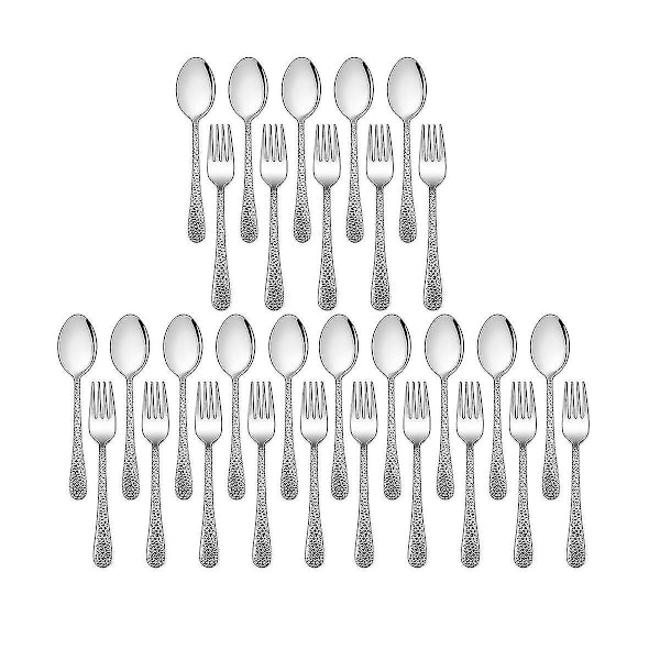 30 Delar Barnbestick Set Rostfritt Stål Småbarnsredskap Bestickset Småbarnsbestick Spoo-B10