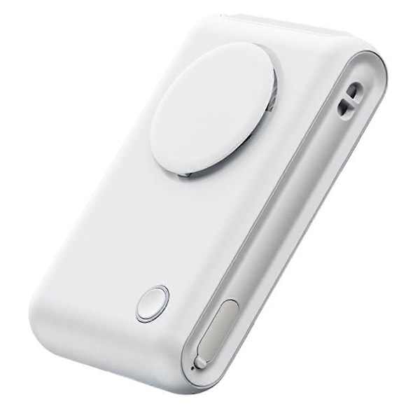 Genopladelig bærbar ventilator med taljeklemme og nakkedesign, A White29