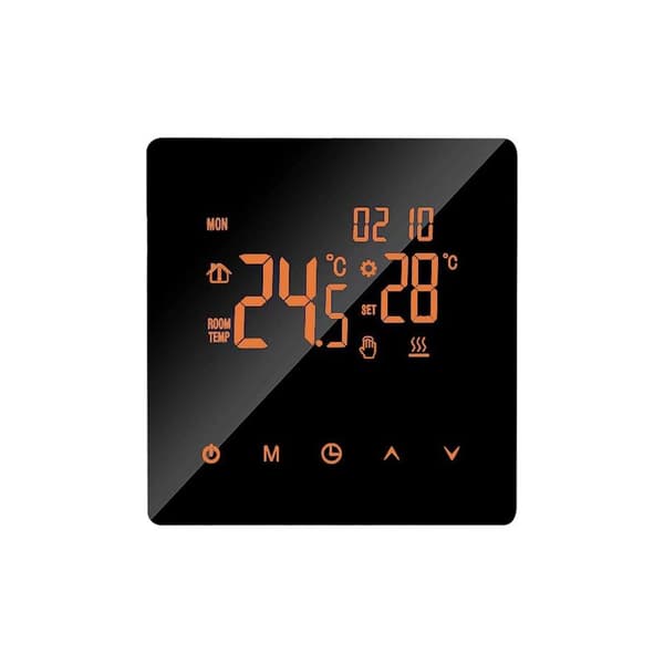 Tonchean – 3A Vægmonteret Programmerbar Kedeltermostat – 90-240V Spænding – Touch Kontrol – WiFi Forbindelse – Elegant Design