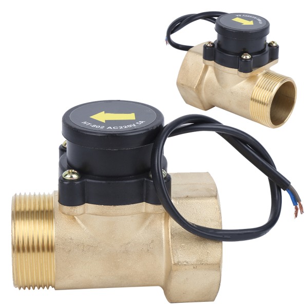 Vannpumpestrømsensor Messing Elektronisk trykk Automatisk kontrollbryter 1,5 tommer HT-802 220V