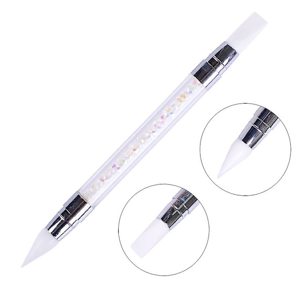 Neglekunst Silikon Pen - Dobbeltsidet, Multifunktionel DIY Negleværktøj