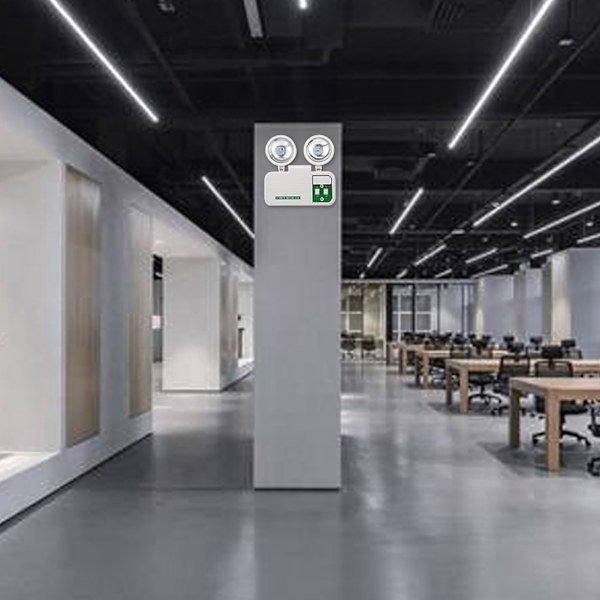 2W dubbel lamphuvudutgång 9 lysdioder nödljus 110‑220V EU-kontakt