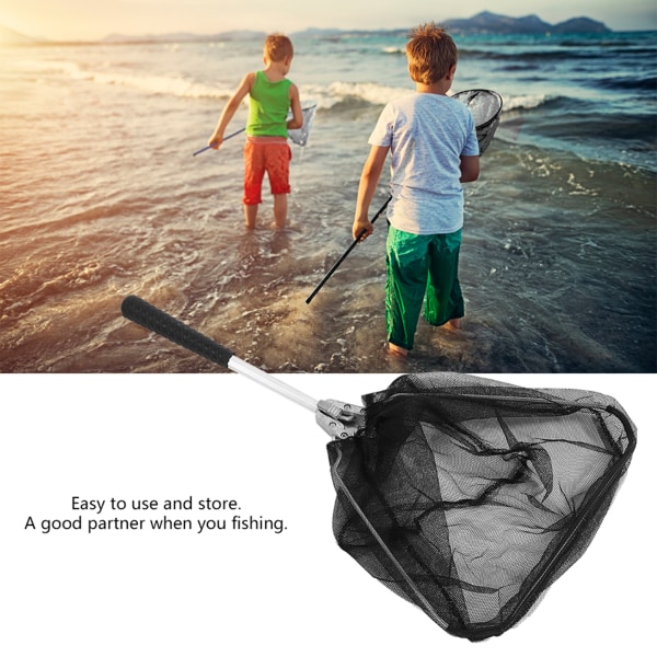 Aluminiumlegering Triangel Mini Vikbar Dip Net Krympfiskeutrustning Utrustning
