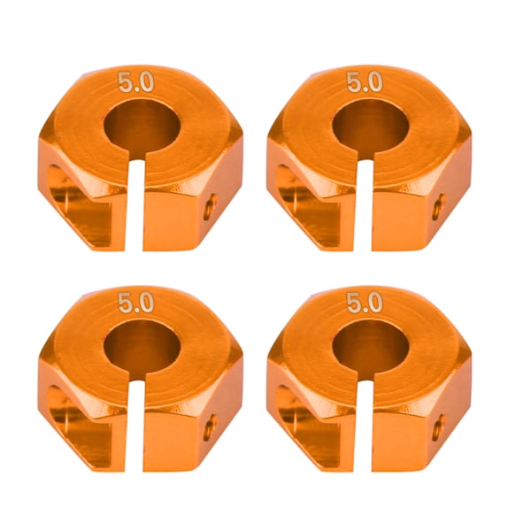 12mm Universal Wheel Hex Hub Adapter for HSP Sakura 1/10 Scale RC Car (5mm, Golden orange)