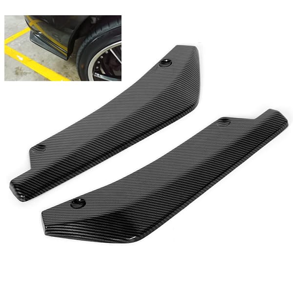 Universal Spoiler Kulfiber Tekstur Bagkofanger Læbe Diffuser Splitter Deflektor