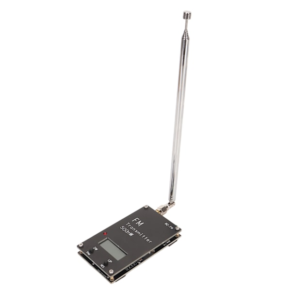 2000M FM-sender Profesjonell Langdistanse 76‑108Mhz 0.5W 500mW Stereo Sendermodul med Digital LCD-skjerm
