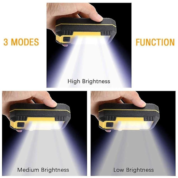 Kannettava 30W Ladattava LED-työvalo Leirintään ja Auton Korjaukseen - Korkea Lumens Magneettinen Mekaanikon Valo (Kirkkaan Keltainen)