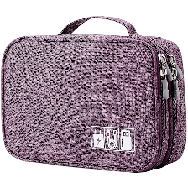 Electronic Accessories Case - Double Layer Cable Organizer Bag for Travel