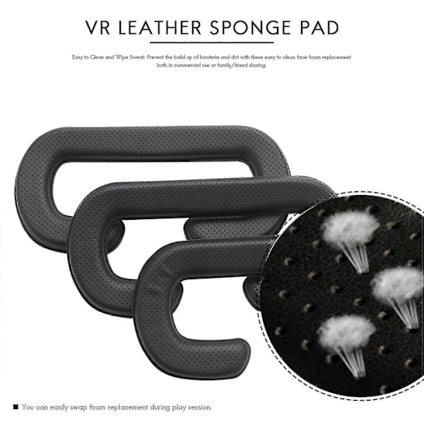 Til Htc Vive Cover Pu Læder, skum til Htc Vive Headset Vr Ansigtspude Cover Bundle, let at rengøre Zekai