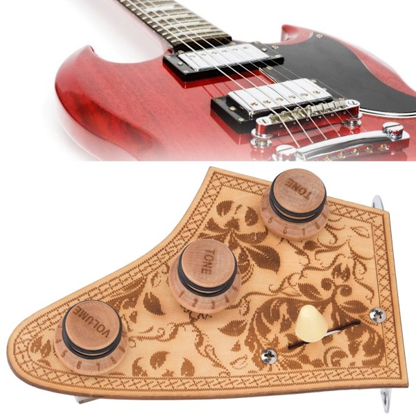 GU241 Förtrådad kabelstam skeppsformad elektrisk gitarrförstärkare gitarrtillbehör
