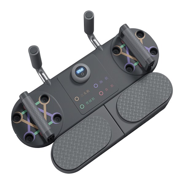 Plank Trainer Multifunktionell Core Power Förstärkt Justerbar Timing Intelligent Räkning Push Up Board för Fitness Svart Kronograf Typ
