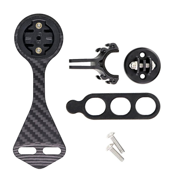Kolfiber Cykelstyre Datorfäste F12 för Garmin Cateye