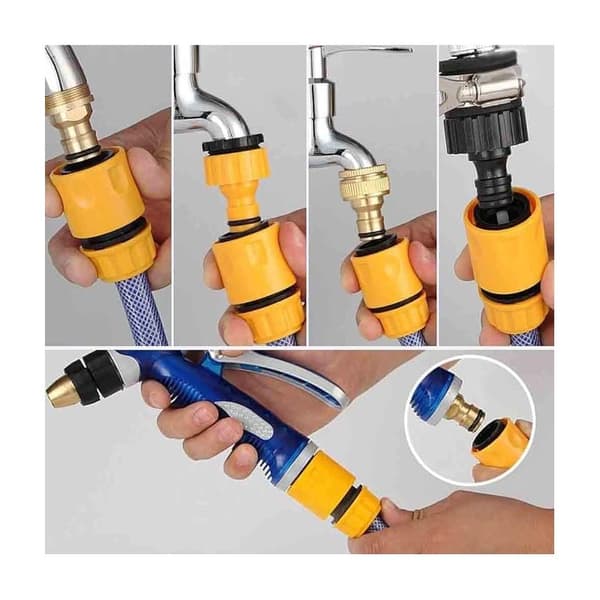 Sæt med 20 lynkoblinger til haveslanger – 3/4\" hanadaptere – ABS-plastfittings – DN15-kompatibel