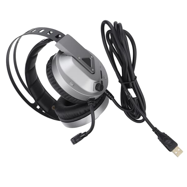 TAIDU Gaming Headset 7.1 Surround Sound Headset med mikrofon ørepuder LED-lys til PC bærbar computer