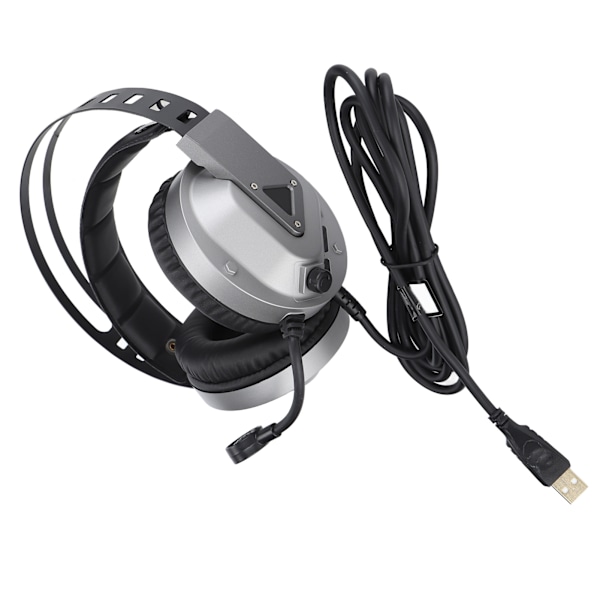 TAIDU Gaming Headset 7.1 Surround Sound Headset med mikrofon Øreputer LED-lys for PC Laptop