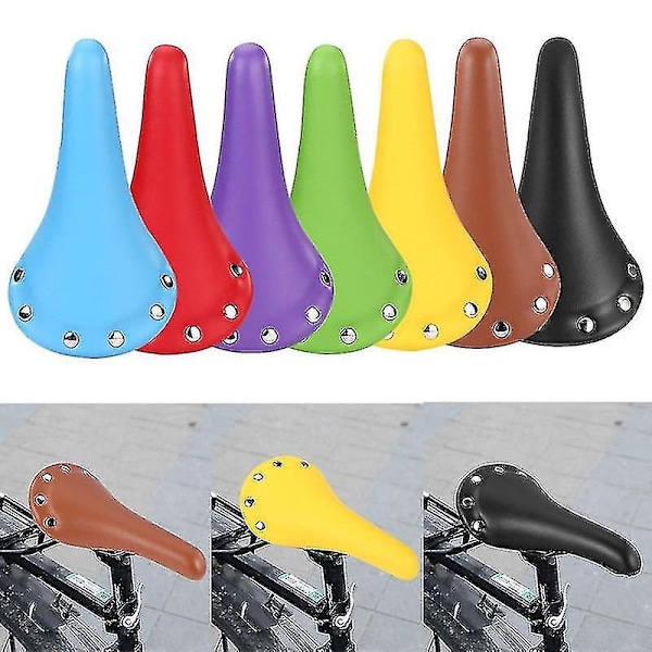 Läder 3D Mjuk Cykelsadelsskydd för Cykel Grön