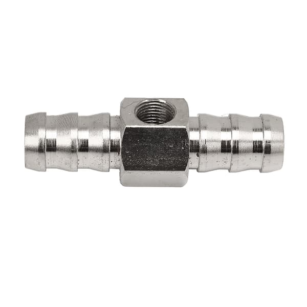 T-fitting adapter 304 rustfrit stål gummi højtydende til brændstoftrykmåler eller sensor 1/2 tomme pasform med 12,7 mm ID