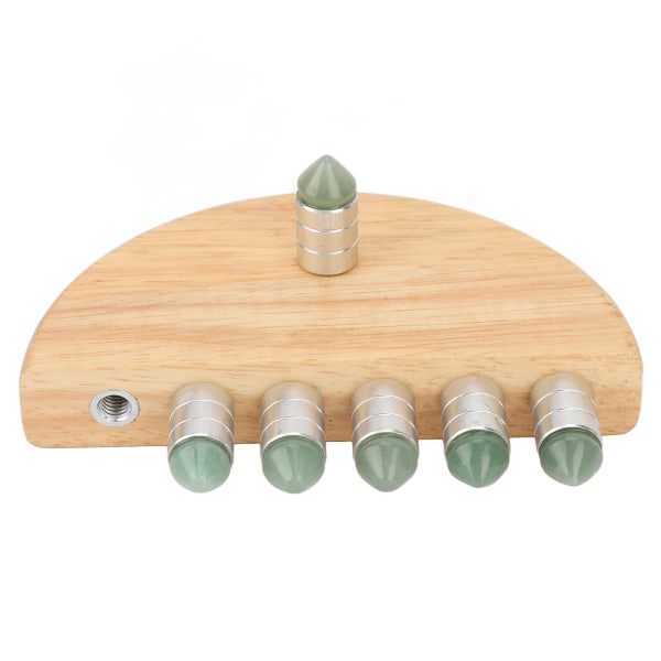 Jadestone Gua Sha Kam Halvmåne Justerbar Lengde Avtakbar Multifunksjonell Meridian Massasje Kam for hele kroppen