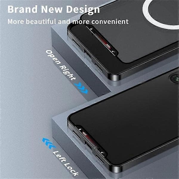 Magic Shield Magnetic Series Compatible with Sony Xperia 1 VI Case Metal+TPU Phone Case with Lens Protector Black