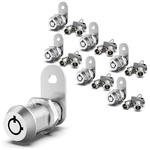6-pack Uppgraderade Cam Lock RV Förvaringslås, Låses Lika 5/8 Tum Skåpslås kompatibla med RV Förvaringsdörr-B7