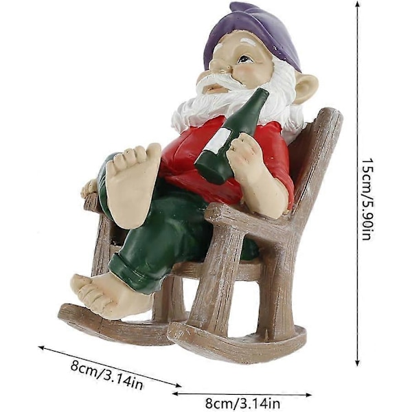 Utehage Terrasse Dekor med Morsom Hage Resin Hage Statue for Hjem, Hage og Utendørs