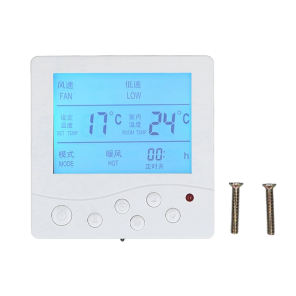 Sentral klimaanlegg termostat pålitelig anti-interferens smart LCD-termostat for hjem 220V