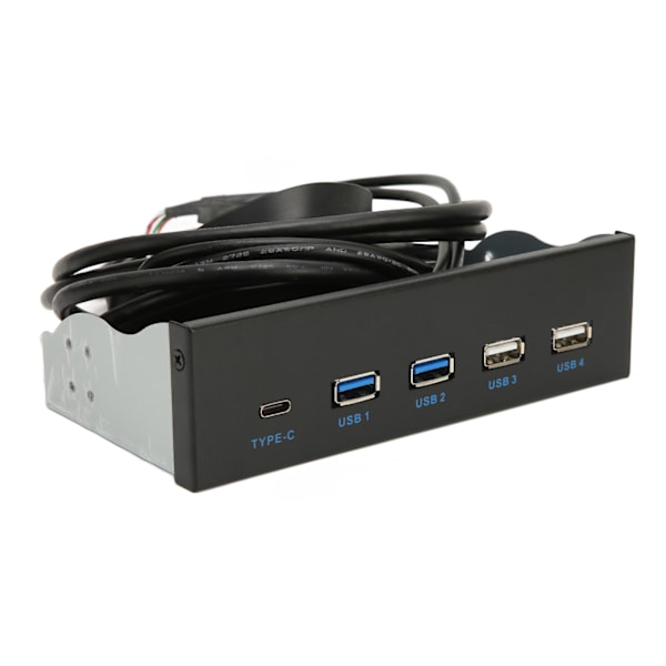 5,25 tommer mediedashboard 2xUSB3.0 2xUSB2.0 1xType C 10 Gbps High Speed ​​Media Frontpanel til PC Desktop Chassis 2U3+2U2+TC