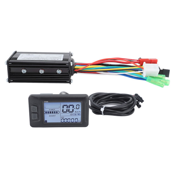 Elcykelkontrollersats 17A 3 lägen hastighetsregulator 22,2 mm diameter EN05 panel för 250W till 350W motor DIY cykel