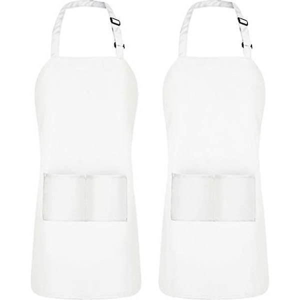 Justerbar Haklappsförkläde med 2 Fack - 2-pack