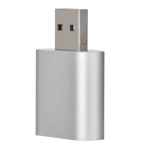 7.1-kanals extern USB 2.0 till 3,5 mm stereo ljudkort mikrofonadapter högtalare (silver)