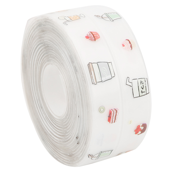 3,8 cm x 3,2 m PVC tyylikäs keittiö kylpyhuoneen rakojen tiivistysnauha vedenpitävä homeenestotiivistysteippi tarra (läpinäkyvä kahvi jälkiruoka)