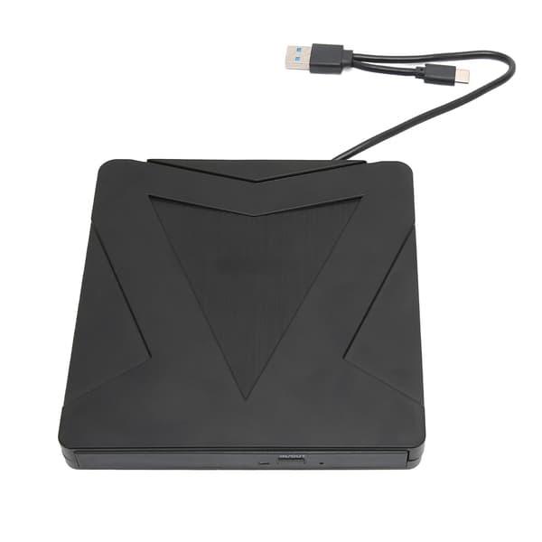 Extern DVD-enhet 5 Gbps USB3.0 Typ C Dubbelt gränssnitt Slim bärbar multifunktionell CD DVD-brännare för datorer Svart