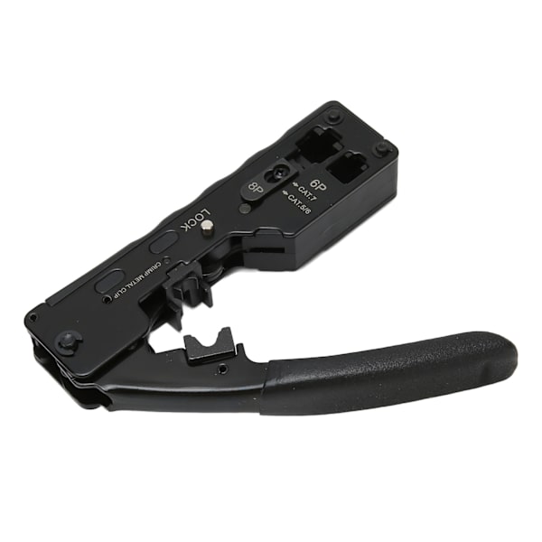RJ45 krympeverktøy Justerbar krympemodus sikkerhetslås Ethernet-krympeverktøy med skliresistens for Cat5e Cat6a Cat7a