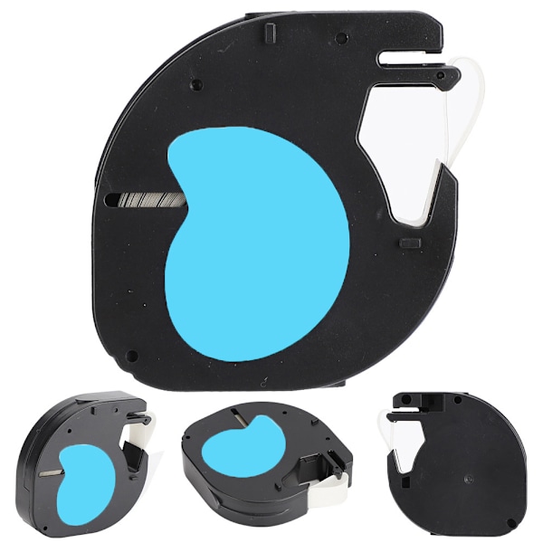 Etikettband för Dymo-etiketter, kontorsmaterial, LT-12 mm, svart på transparent, 12267)