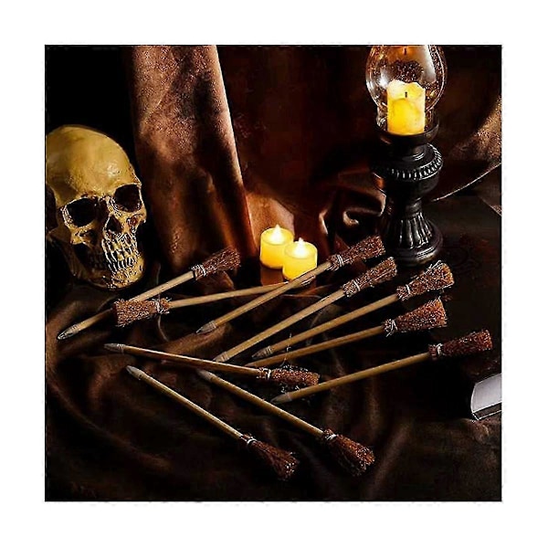 50 stk. Heksekost Blyanter kompatible med Halloween Kosteskaft Kuglepenne Halloween Festartikler Heks