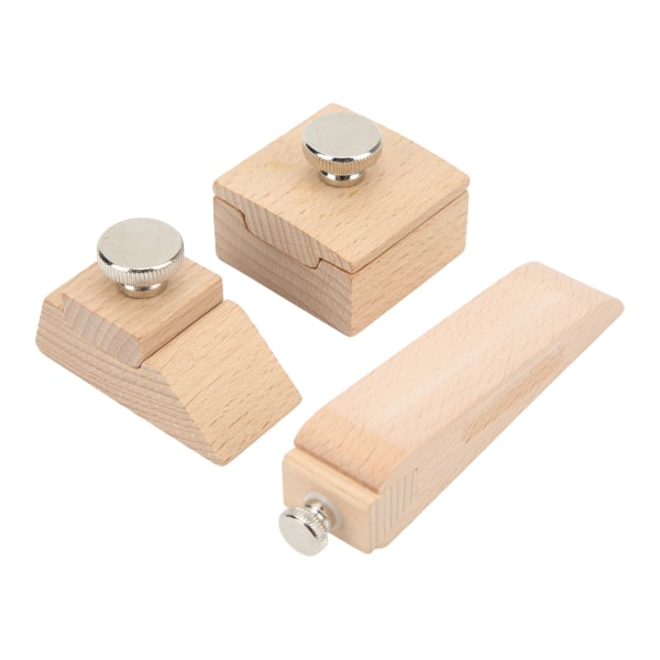 3 st Träslipblock Cuniform Quadrat Fasad Trä Handslipblock Clip Läder Craft Kantslipverktyg
