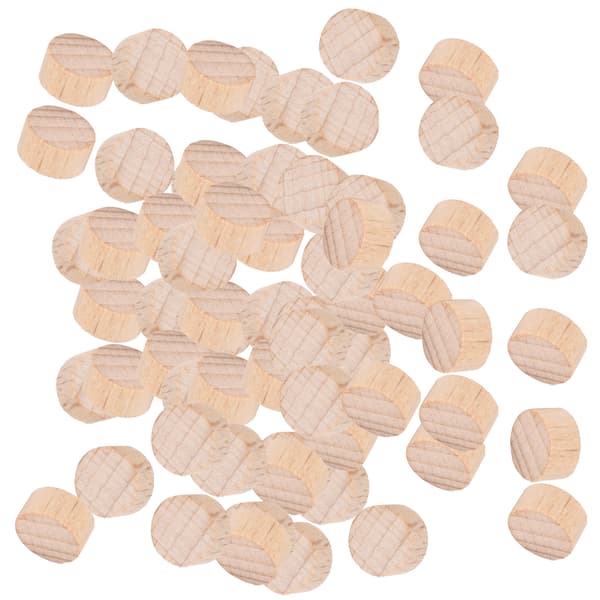 Bøg Ubehandlet Træskive DIY Håndværk Runde Træskiver Chip Tilbehør 100 stk. x 3 poser 1 cm