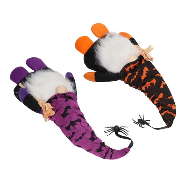 2 st Tomtar Plysch Halloween Stil Stabil Placering Filt Material Bekväm Beröring Tomtar Elf Prydnad
