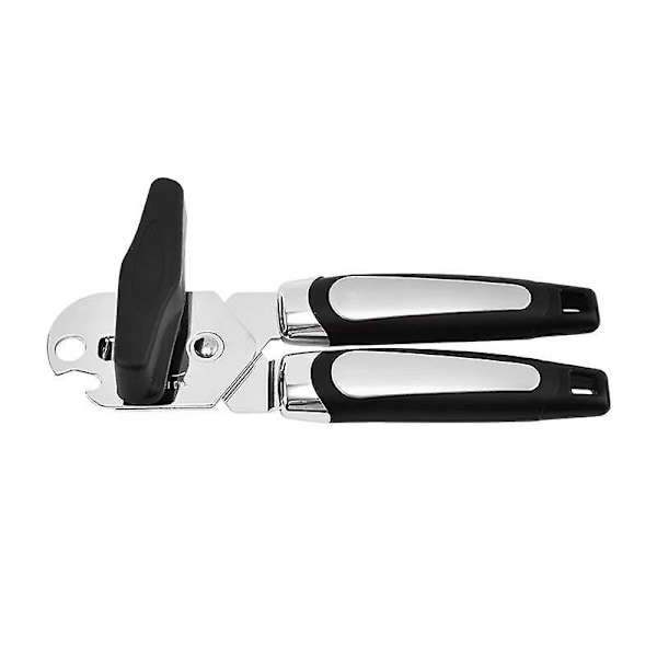 Håndholdt hermetikkåpner i rustfritt stål - Glatt kant, sklisikkert håndtak, ergonomisk dreieknapp (eldrevennlig)
