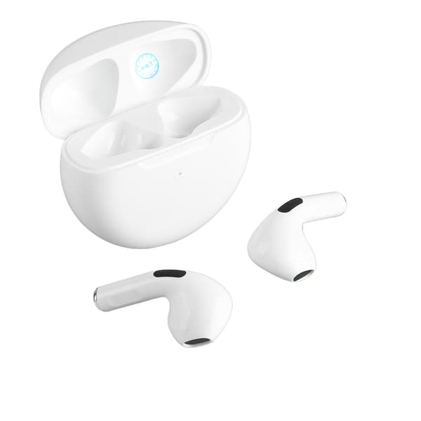 Trådløse øretelefoner Multifunktion HD Støjreducerende HiFi Stereo Lyd Dyb Bas Bluetooth Øretelefoner Hvid