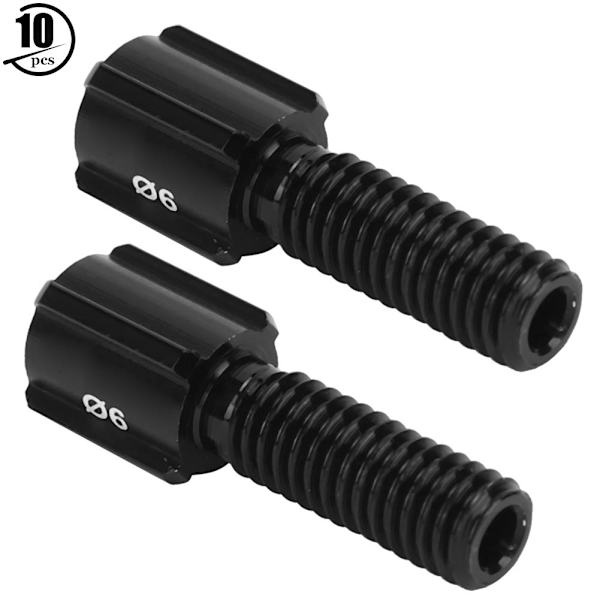 10 stk. RC122 Sorte racercykel bagskifter bremsekabel linje tommelfinger shifter justeringsskrue M6