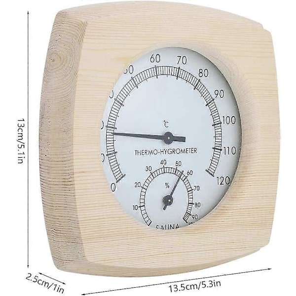 2025 Ny Bastutermometer och Hygrometer, Bastu Trätermometer 2 I 1 Bastutemperatur Fuktighetsmätare