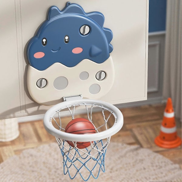 Hvalformet Basketballkurvsett for Hjemmet - Kompakt Basketballsett for Barn med Sterk Absorpsjon Sugekoppdesign Gul2