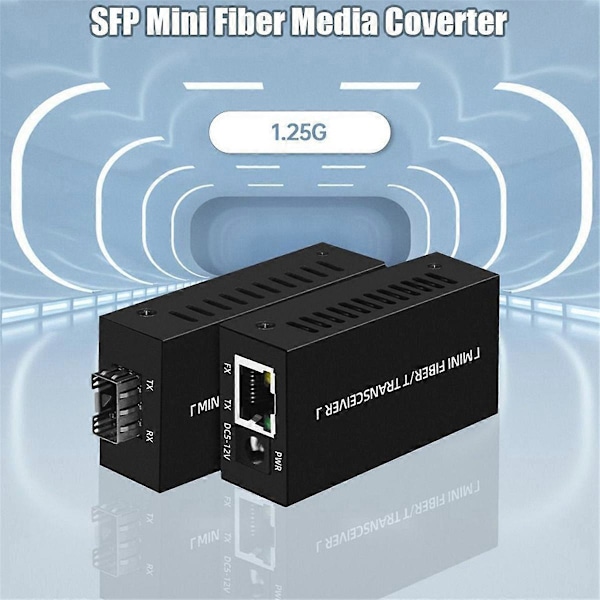 Rj45 Gigabit Fiber Optisk Transceiver 100/1000m Transceiver EU Stik