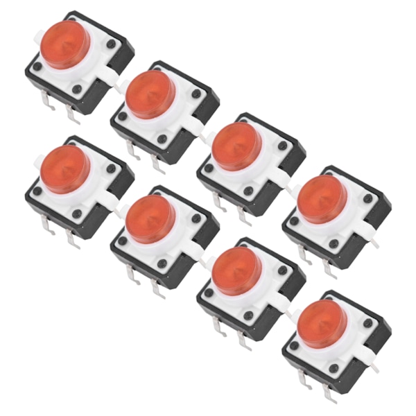 20 st 12x12x7,3 mm Taktil Tryckknappsbrytare LED Momentan Taktil Tryckknappsbrytare Röd