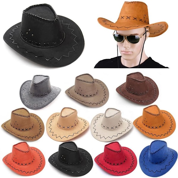 Cowboyhatt utomhusskuggningshatt Mongolisk präriehatt