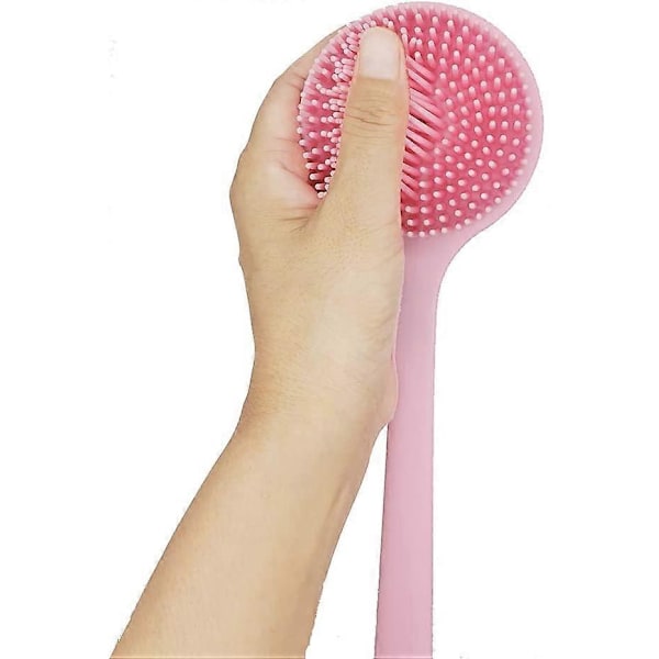 Ryggskrubber for dusj, myk badebørste med langt håndtak, BPA-fri, hypoallergenisk